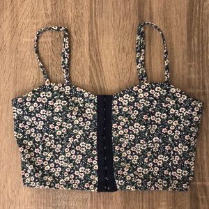 F21 Floral Crop Top